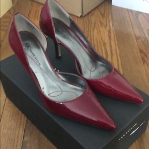 Anne Klein red patent leather heels